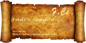 Fehér Csanád névjegykártya