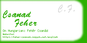 csanad feher business card