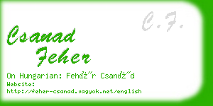 csanad feher business card